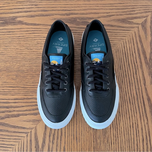 SPERRY Soletide Sneakers - Black Leather - Picture 2 of 13